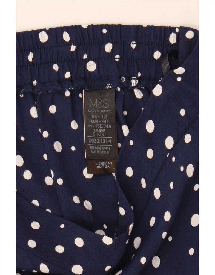 Bermude pentru femei Marks & Spencer UK 12 Medium W32 Bleumarin pete