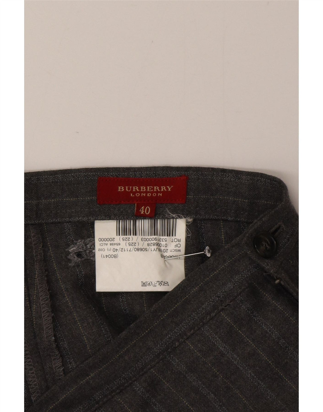 Pantaloni casual Burberry pentru femei cu talie înaltă EU 40 Medium W28 L30 Gri