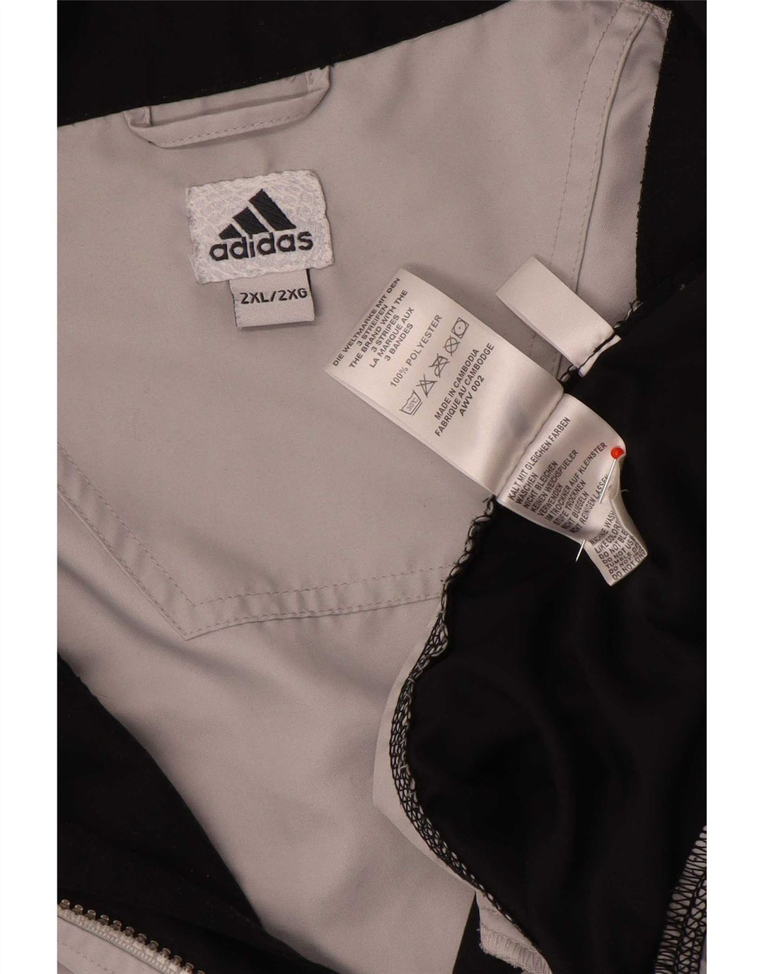 Jachetă pentru trening Climashell cu mâneci 3/4 Adidas pentru bărbați, 2XL, gri, color block