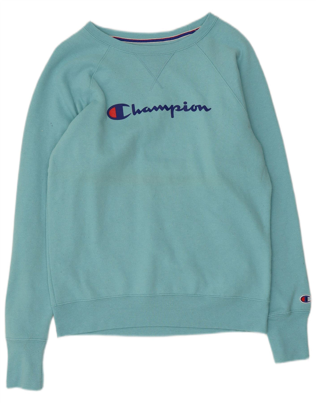 Pulover cu grafic pentru femei Champion UK 10 Poliester albastru mic