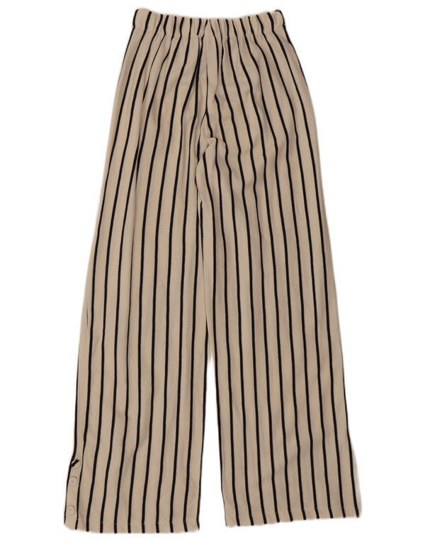 Pantaloni casual pentru fete Zara 13-14 ani L22 L27 Bej cu dungi