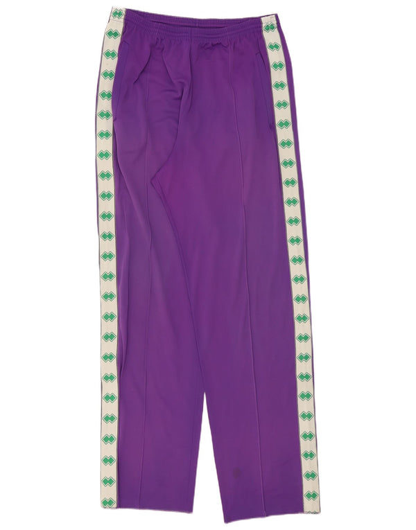 Pantaloni de trening vintage pentru bărbați cu grafică, mov mediu, bloc de culoare