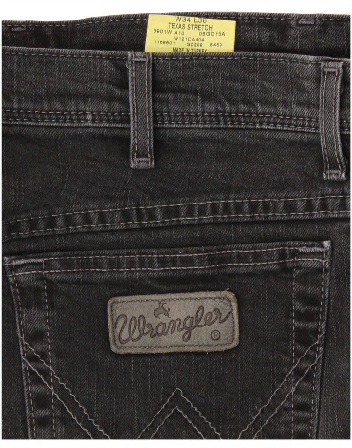 Blugi drepte stretch pentru bărbați Wrangler Texas W34 L31 bumbac gri