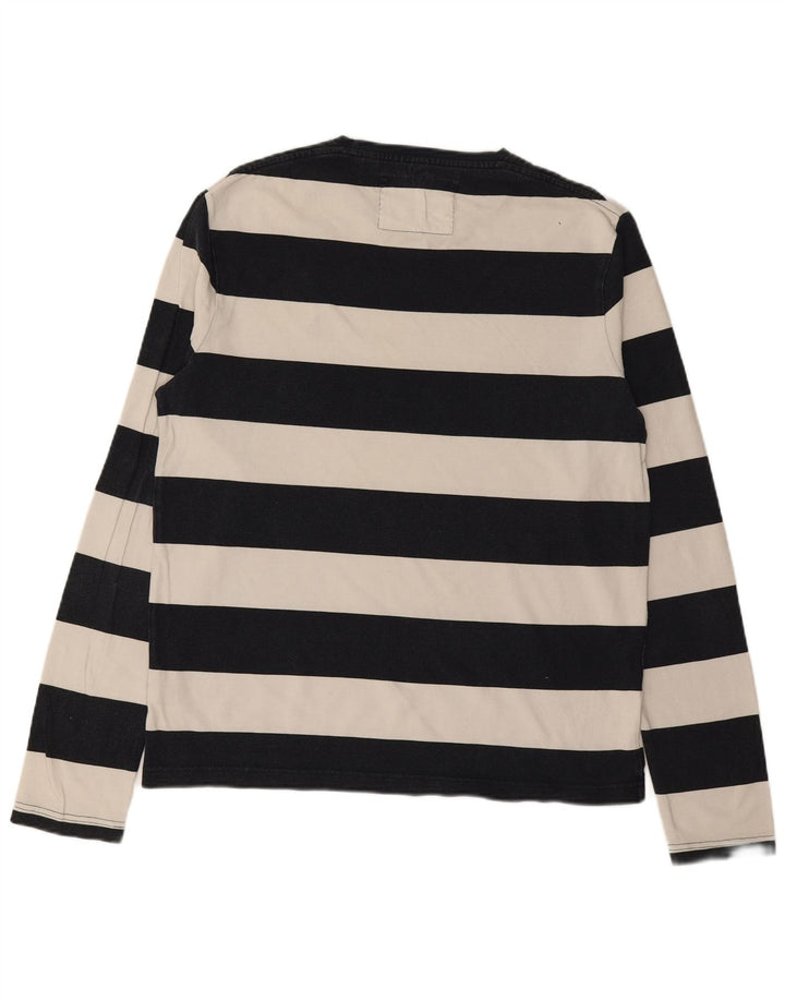 JACK WILLS Top pentru bărbați cu mânecă lungă, mediu, bleumarin, bumbac cu dungi