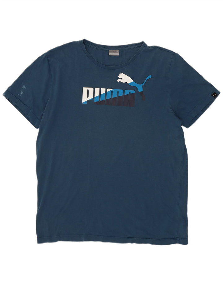 Tricou grafic Puma pentru bărbați Top Large Blue