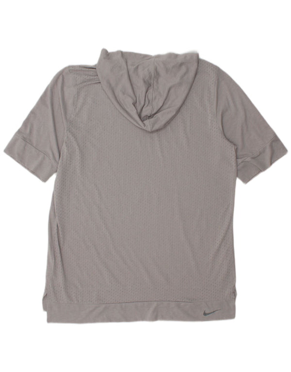 Tricou cu glugă Nike pentru bărbați Dri Fit Top Medium Gri Poliester