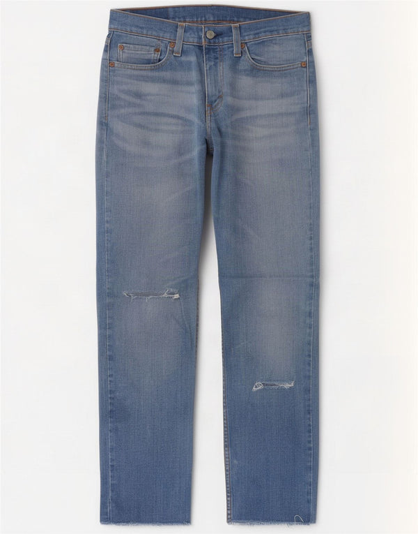 Blugi drepti distressed 514 Levi's pentru femei W28 L30 albastru