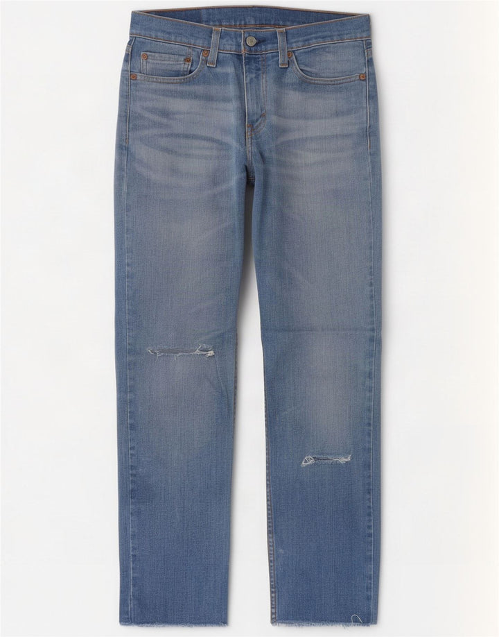 Blugi drepti distressed 514 Levi's pentru femei W28 L30 albastru