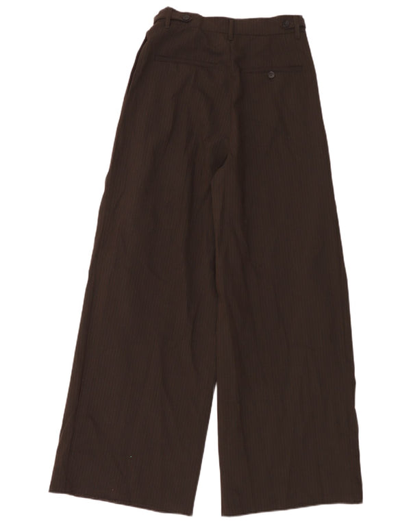 Pantaloni chino pentru femei cu talie înaltă Zara XS L24 L31 maro cu dungi