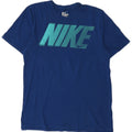 Tricou grafic Nike pentru bărbați, cu croială atletică, top mediu, bleumarin