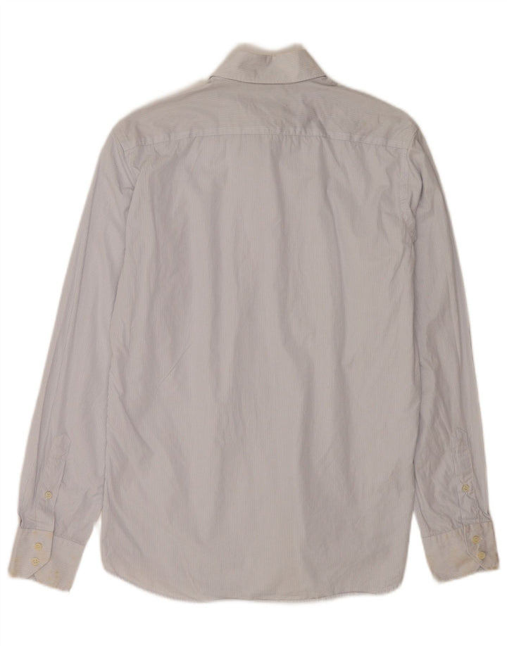 Cămașă Massimo Dutti pentru bărbați, cu culoarea casual, din bumbac cu dungi albastre medii