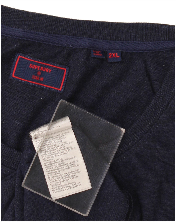 Vestă grafică pentru bărbați Superdry, 2XL, bumbac, albastru