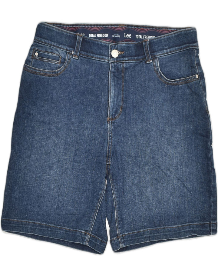 LEE Womens Total Freedom Denim Shorts W30 Medium Blue | Vintage Lee | Thrift | Second-Hand Lee | Used Clothing | Messina Hembry 