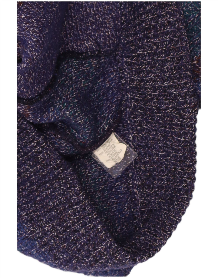 Pulover Cardigan Vintage pentru bărbați IT 52 Lână mare multicoloră cu pete