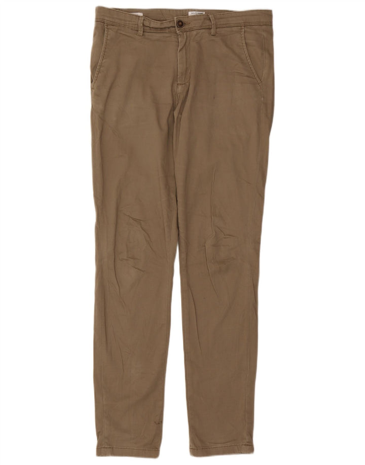Pantaloni chino slim pentru bărbați JACK & JONES L32 L32 bumbac bej