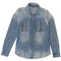 Cămașă denim supradimensionată Guess pentru femei UK 6 XS Bumbac albastru