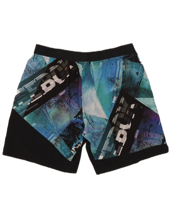 Pantaloni scurți de înot grafic Reebok pentru bărbați, mari, albastru, poliester color bloc