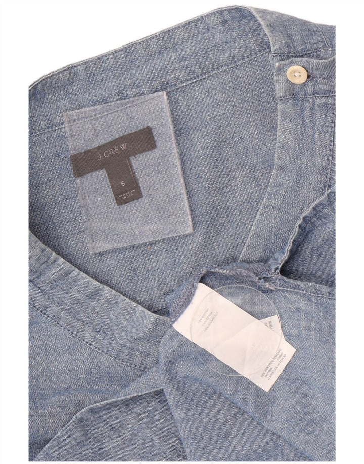 Bluză cu mânecă lungă pentru femei J. Crew Top US 6 Bumbac albastru mediu