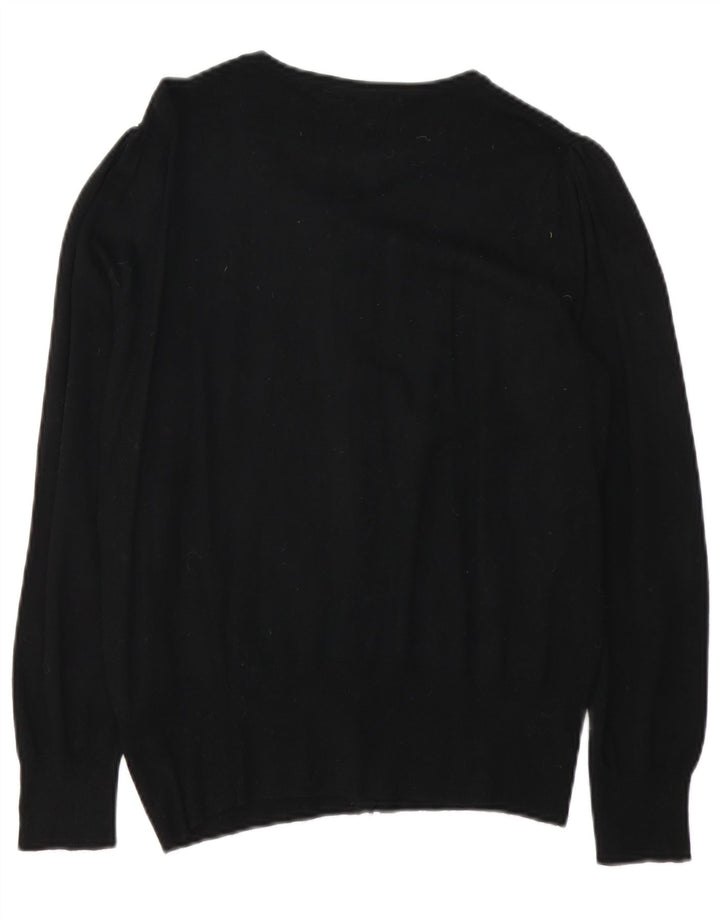 Pulover cardigan pentru femei Marks & Spencer UK 12 Medium Black Viscose