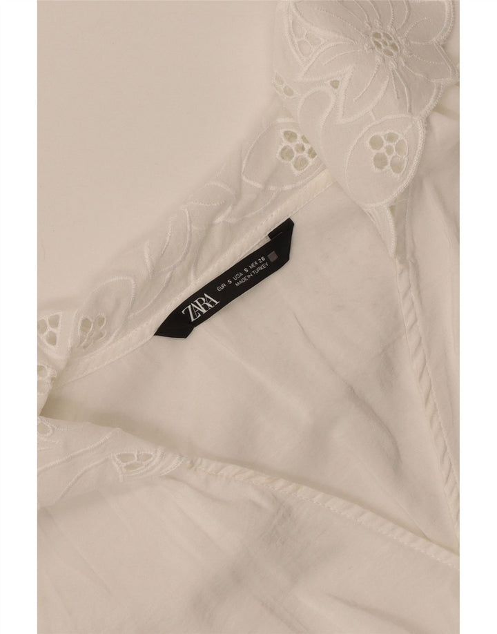 Bluză Crop pentru femei Zara UK 10 Small White