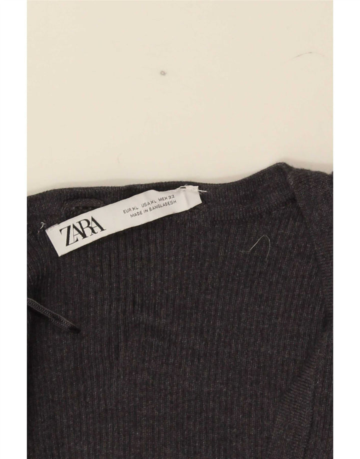 Crop Top fără mâneci pentru femei Zara UK 18 XL gri