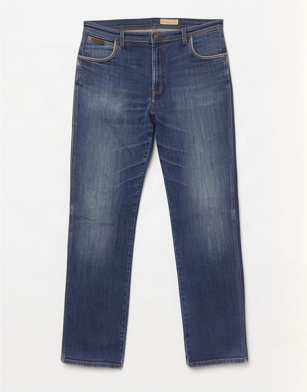 Blugi drepte stretch pentru bărbați Wrangler Texas W38 L34 Bumbac albastru