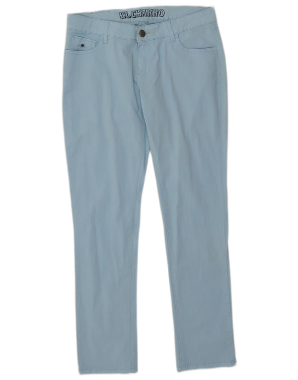 Pantaloni casual subțiri pentru femei El Charro L32 L30 Bumbac albastru