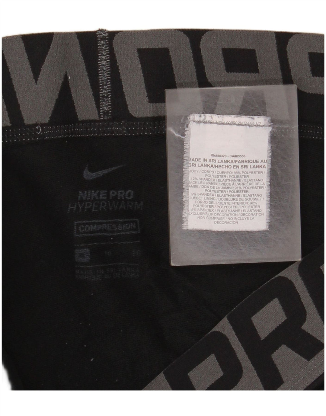 Jambiere grafice de compresie NIKE pentru bărbați XL poliester negru