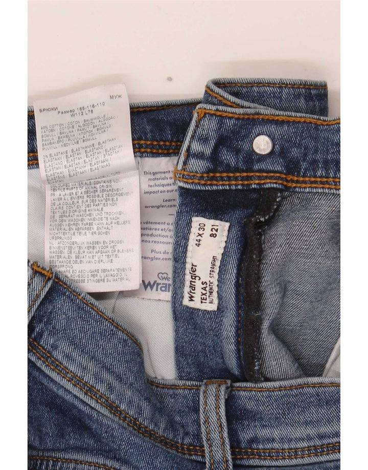 Blugi drepte pentru bărbați Wrangler Texas W44 L30 bumbac albastru