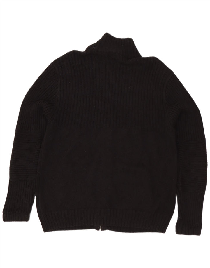 Pulover cardigan pentru bărbați Calvin Klein Jeans, bumbac mediu negru