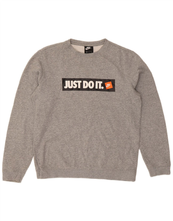 Pulover pentru bărbați Nike Graphic Regular Fit, bumbac, gri mediu