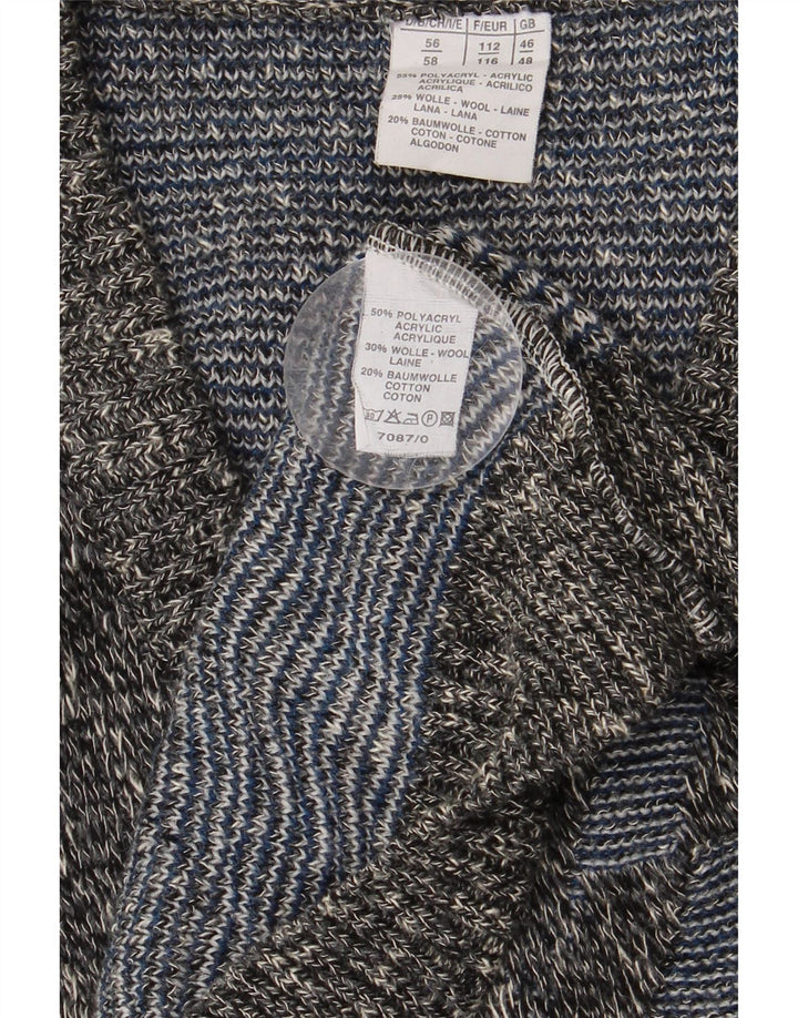 VINTAGE Pulover cu decolteu în V pentru bărbați UK 46/48 2XL Multicolor Geometric