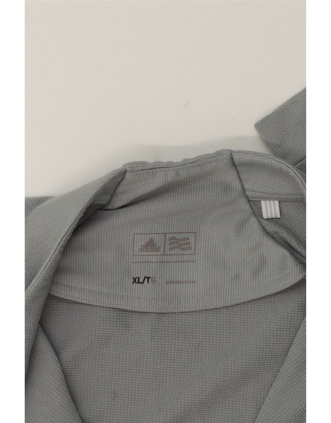 ADIDAS Mens Zip Neck Sweatshirt Jumper XL Grey Polyester Vintage Adidas and Second-Hand Adidas from Messina Hembry 