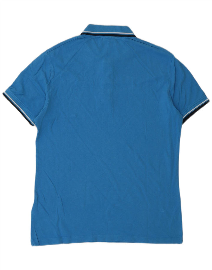 Tricou polo pentru bărbați Diadora, bumbac albastru mediu