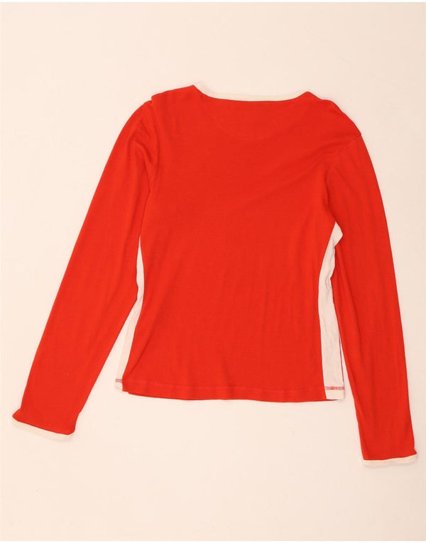 Top pentru femei Champion cu mânecă lungă UK 18 XL, bumbac color bloc roșu