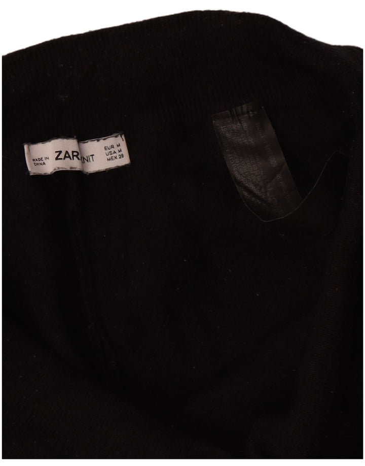 Pantaloni de trening Zara Femei Joggeri UK 14 Medium Black Viscose
