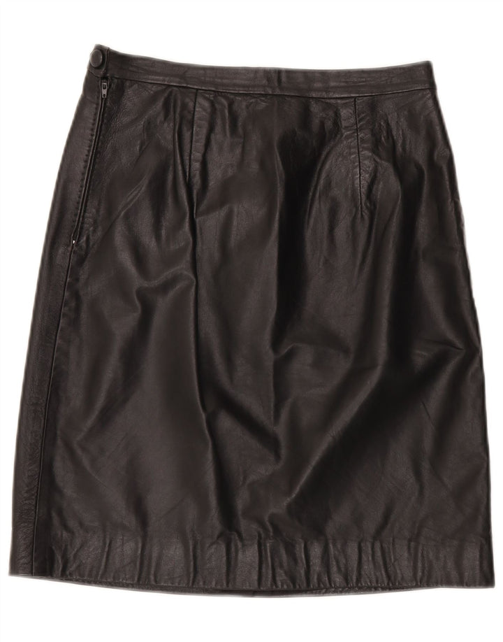 Fusta din piele vintage pentru femei W29 Medium Black