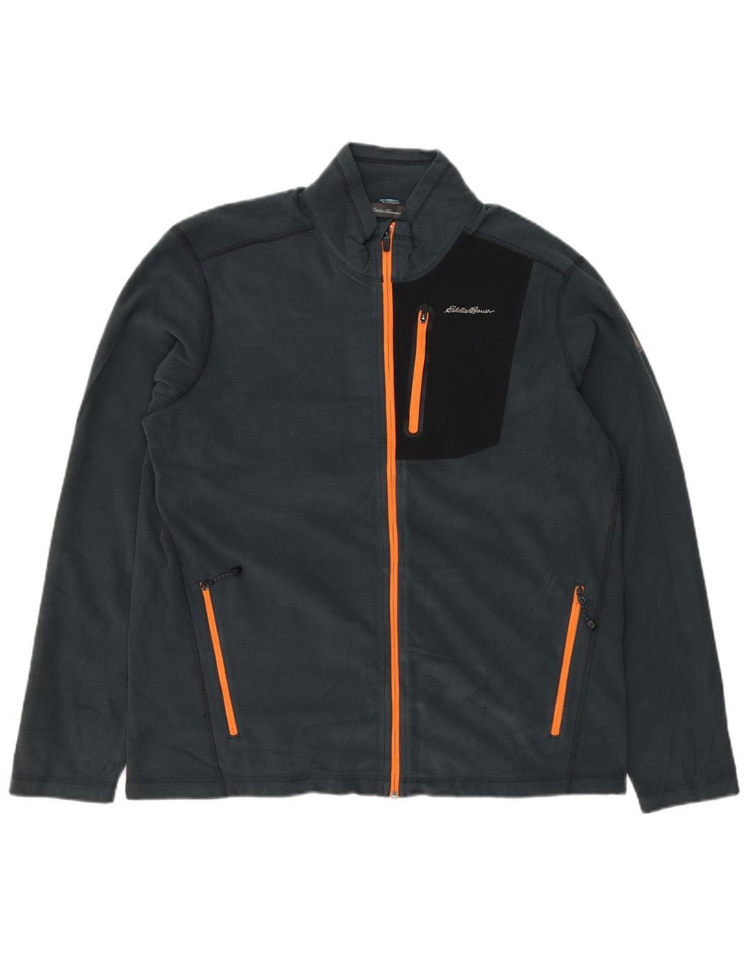 Jachetă fleece pentru bărbați EDDIE BAUER UK 40 mare, albastru, nailon color bloc