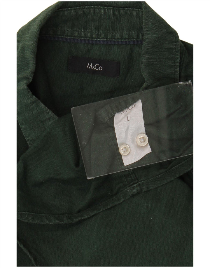 Cămașă pentru bărbați M&CO, bumbac verde mare