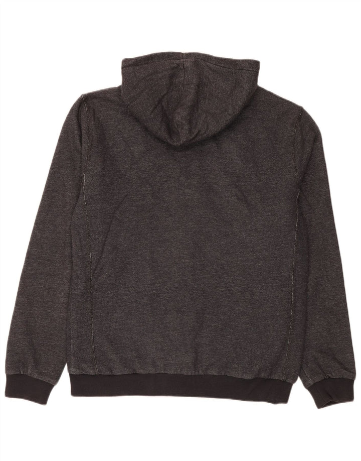Pulover Quiksilver pentru bărbați, cu fermoar, bumbac, gri mediu