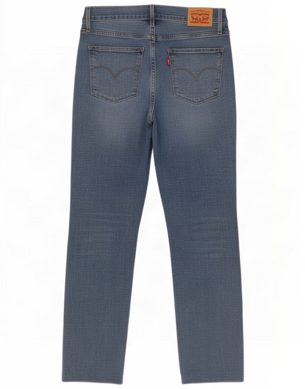 Blugi drepti cu talie mare Levi's 724 pentru femei L29 L28 Bumbac albastru