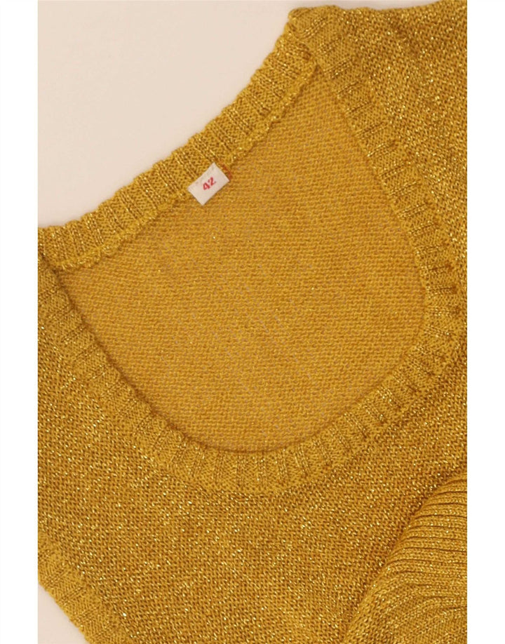 Vintage Crop Vest Tank Top pentru femei IT 42 Medium Gold