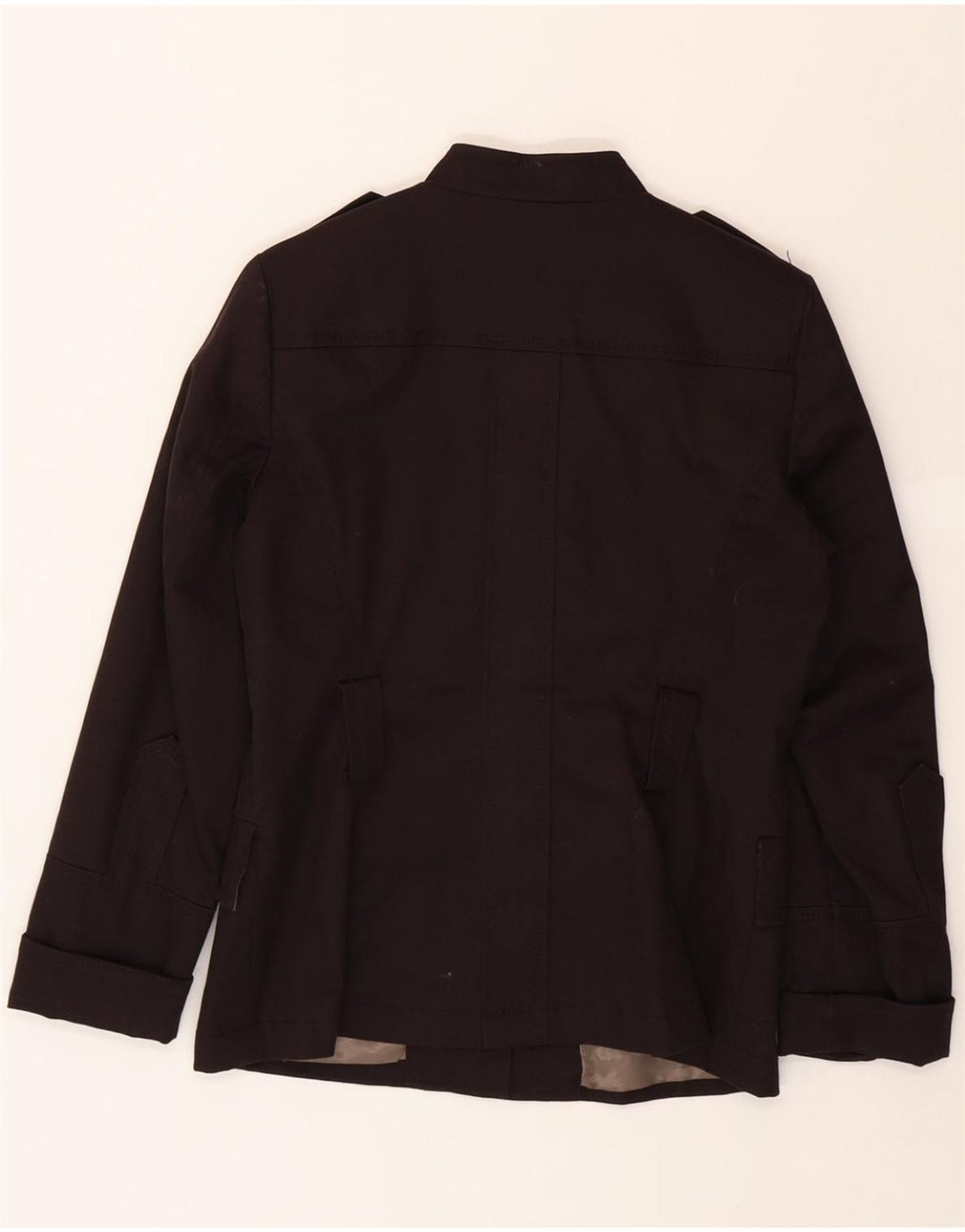 ZARA Womens Utility Jacket UK 14 Large Black Cotton Vintage Zara and Second-Hand Zara from Messina Hembry 