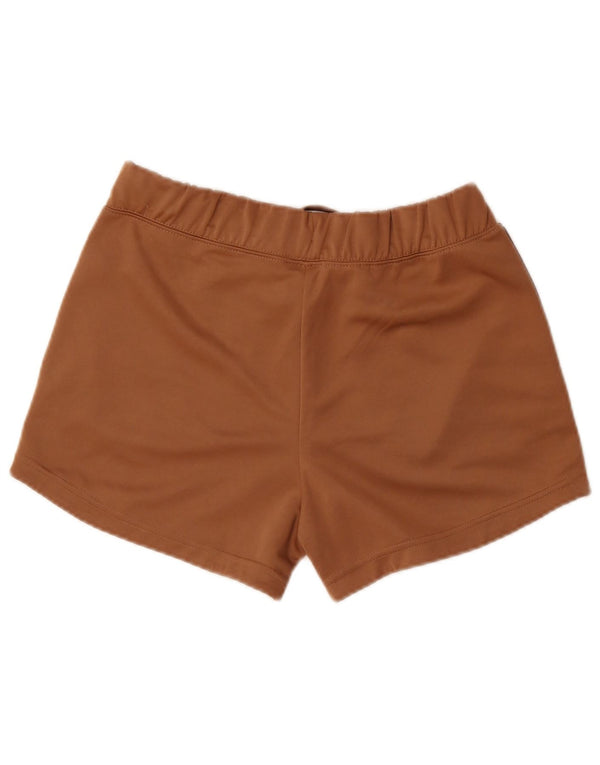 Nike Womens Graphic Sport Shorts UK 10 Small Brown Polyester