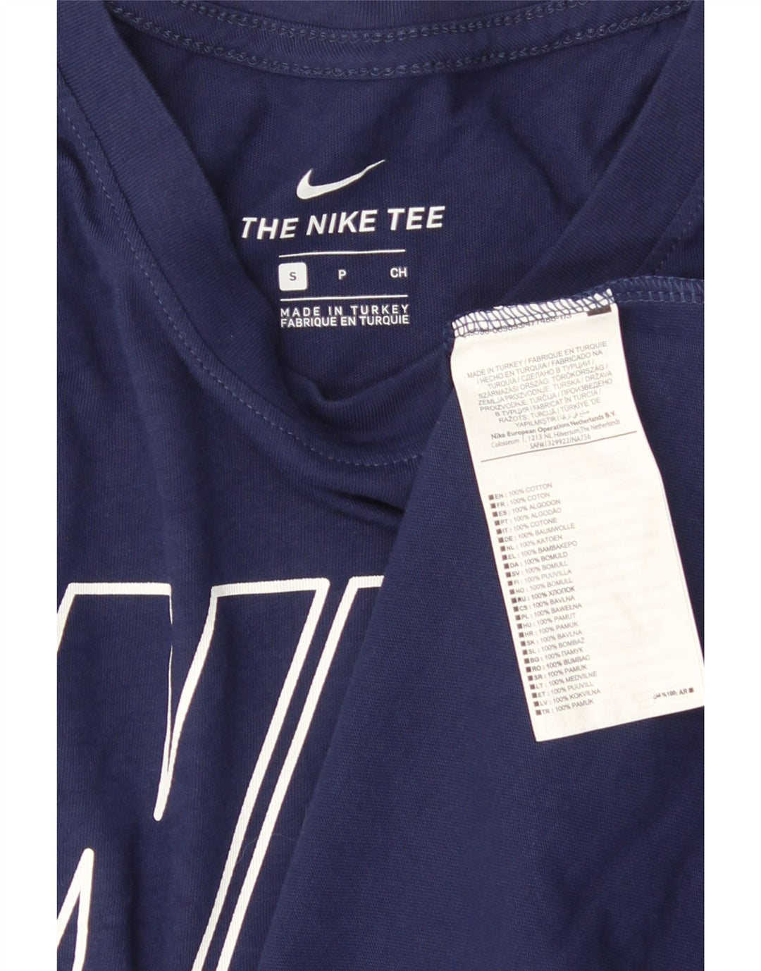 Tricou grafic pentru bărbați NIKE Top mic din bumbac bleumarin