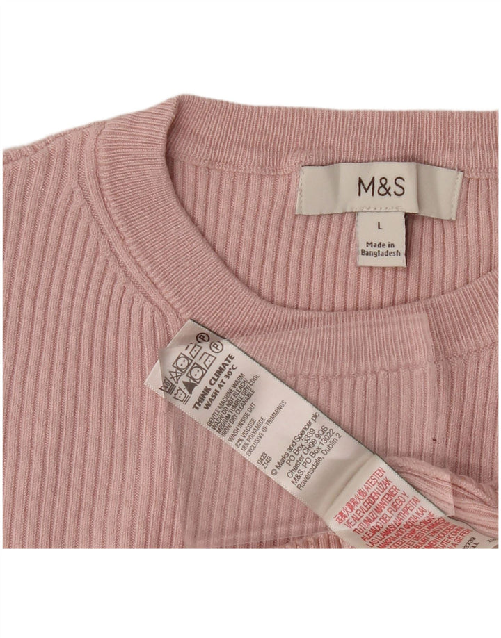 Tricou pentru femei Marks & Spencer Top UK 14 Large Pink Viscose