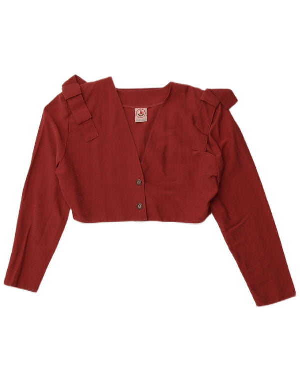 VINTAGE Crop Top Femei EU 38/40 Viscoză Roz Mediu