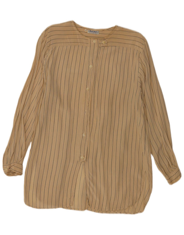 Rochie cămașă supradimensionată Saint Andrews pentru femei UK 14 Medium Beige Dungi