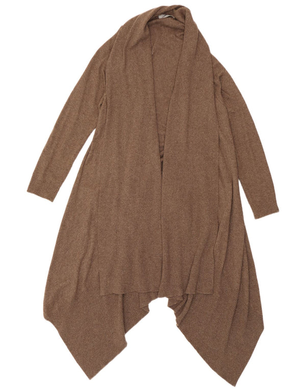 Pulover cardigan asimetric pentru femei Marks & Spencer UK 12/14 maro mediu