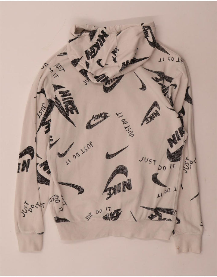 Pulover Nike pentru bărbați cu capota, mic, alb, bumbac